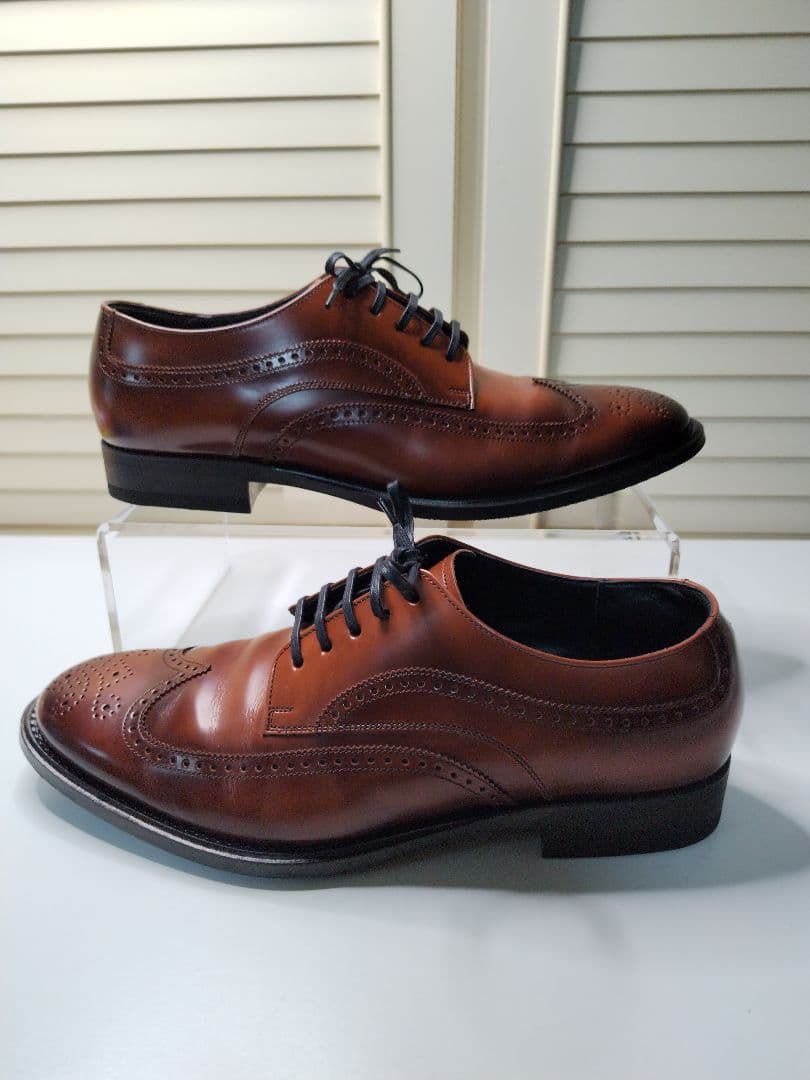 【超美品】 REGAL ウイングチップ（フルブローグ）内羽根　ブラウン　25㎝