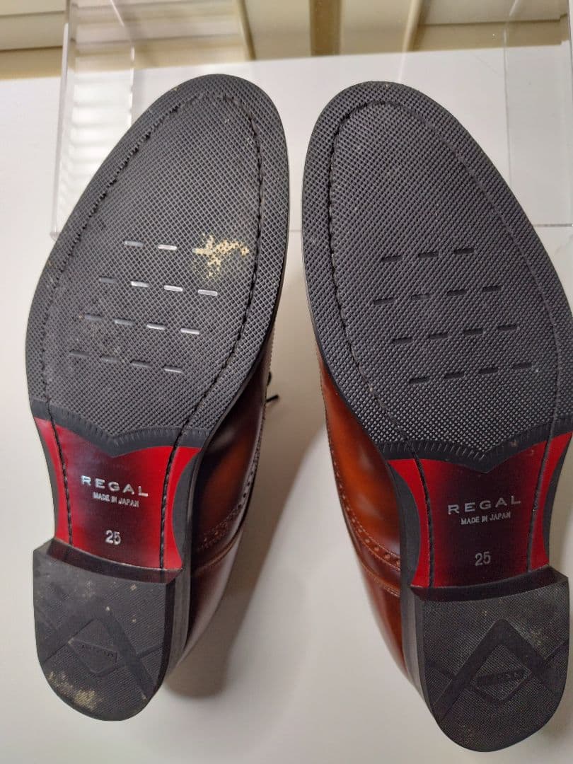 【超美品】 REGAL ウイングチップ（フルブローグ）内羽根　ブラウン　25㎝