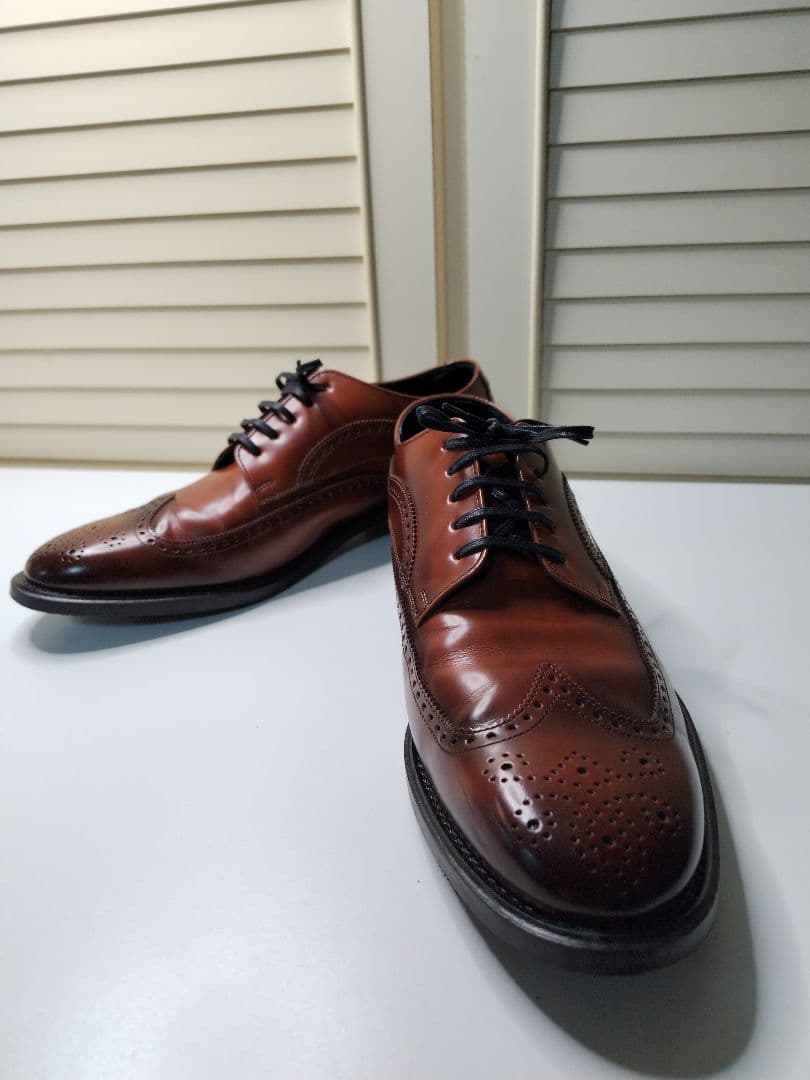 【超美品】 REGAL ウイングチップ（フルブローグ）内羽根　ブラウン　25㎝