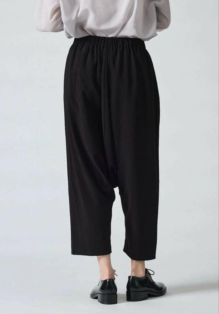 【美品】mizuiro ind ポリレーヨンイージーサルエルパンツ 2/ブラック