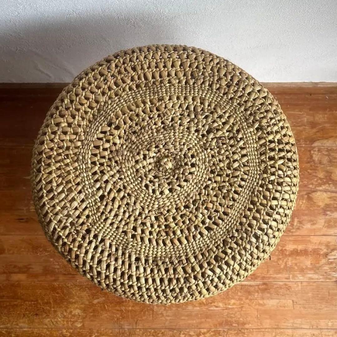 新品未使用　アフリカ　ブルキナ　手編み　カゴ　天然素材円筒形　バスケット