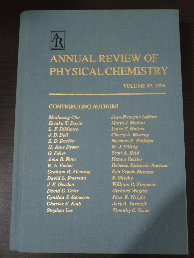 ANNU REV PHYS CHEM v47 1996 物理化学年次学術雑誌