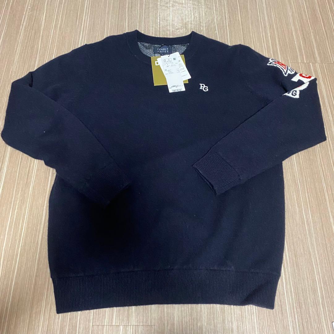 新品タグ付き　パーリーゲイツ　防風カシミヤクールネックプルオーバー　サイズM