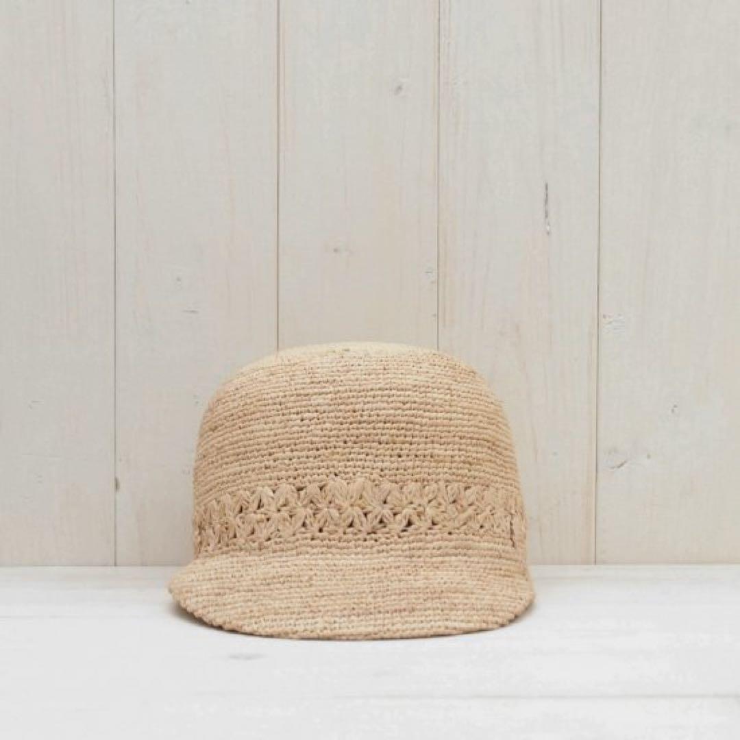 キャップ風麦わら帽子
