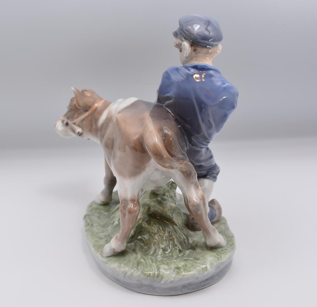 子牛を連れた少年　＃772　★ロイヤルコペンハーゲン　デンマーク　ヴィンテージ