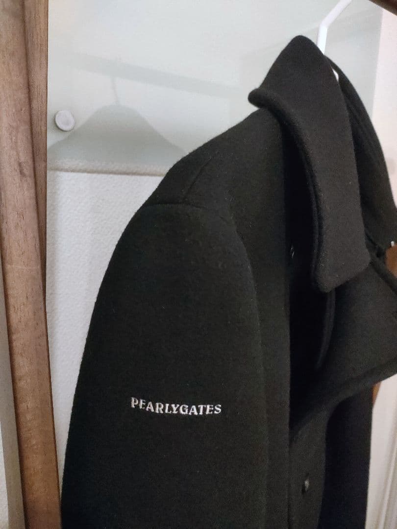 PEARLYGATES パーリーゲイツ ダブルブレストピーコート 89 ブラック