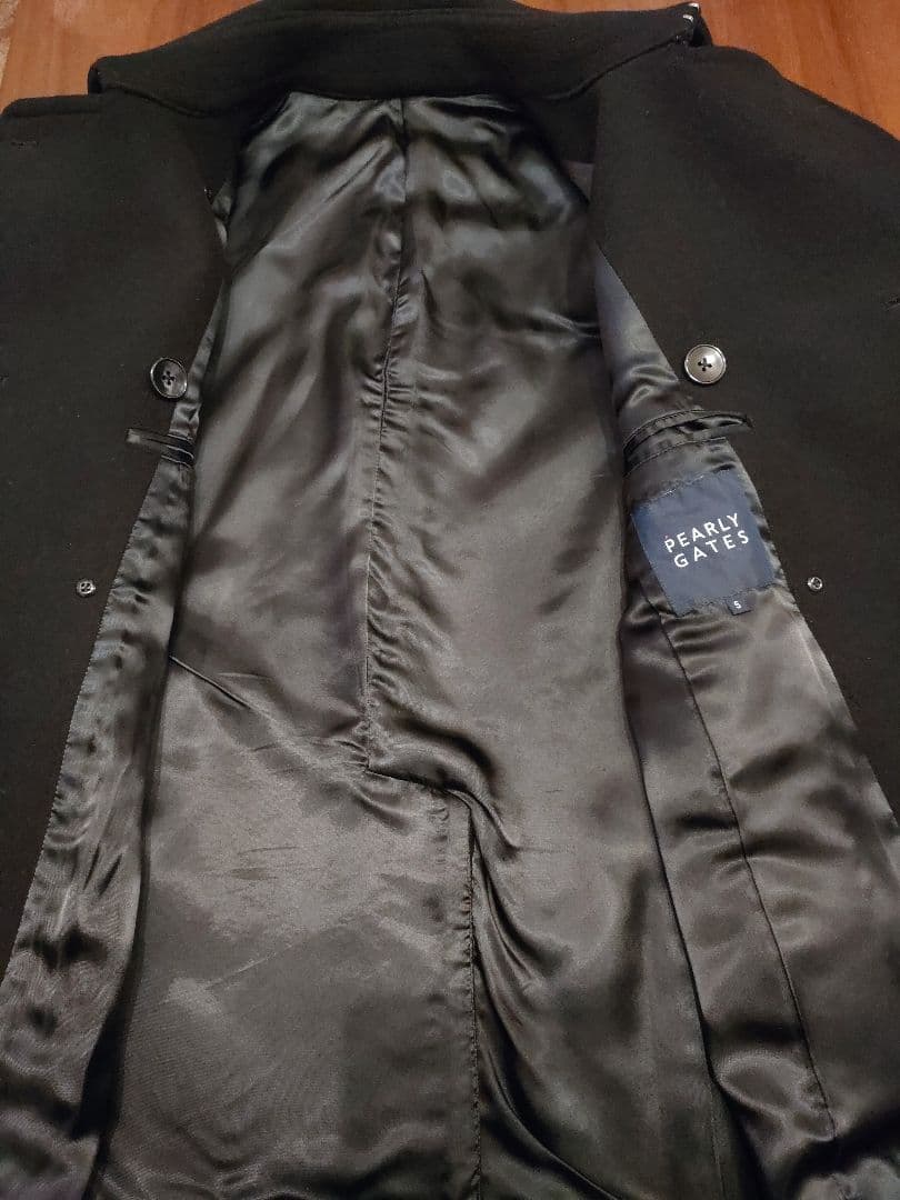 PEARLYGATES パーリーゲイツ ダブルブレストピーコート 89 ブラック