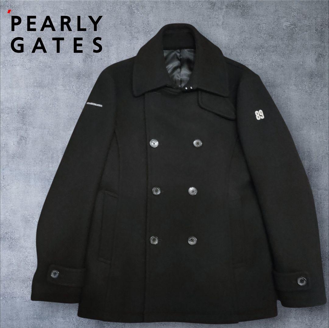PEARLYGATES パーリーゲイツ ダブルブレストピーコート 89 ブラック