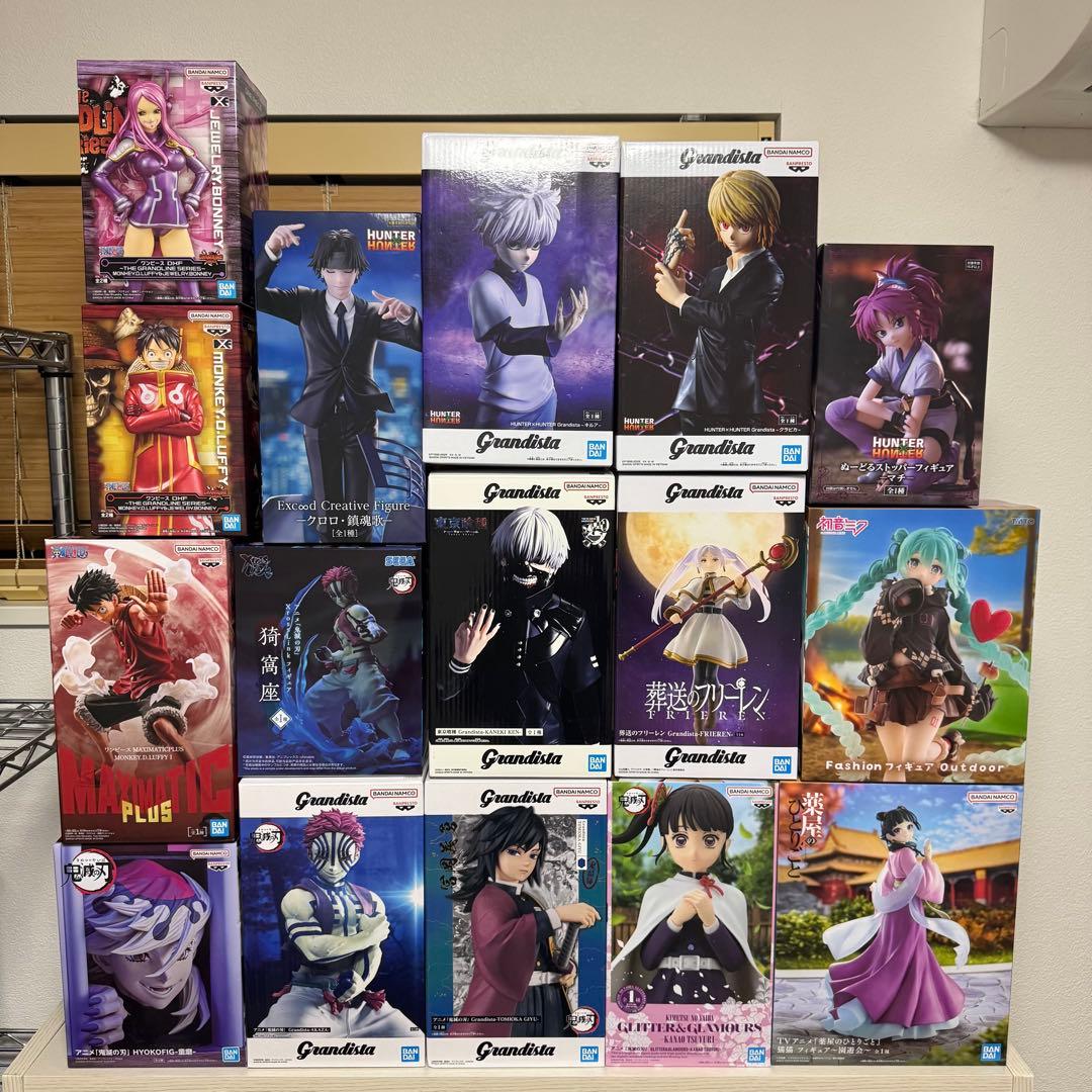 ワンピース/鬼滅/H×H/フリーレン/猫猫 他人気作品 プライズ16体まとめ売り