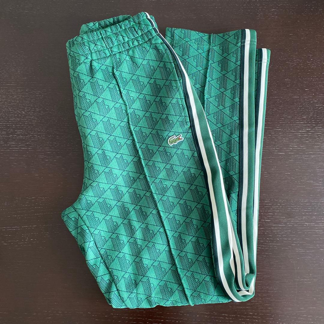 LACOSTE グリーン ジャージ上下 ホワイトロングTシャツ セット