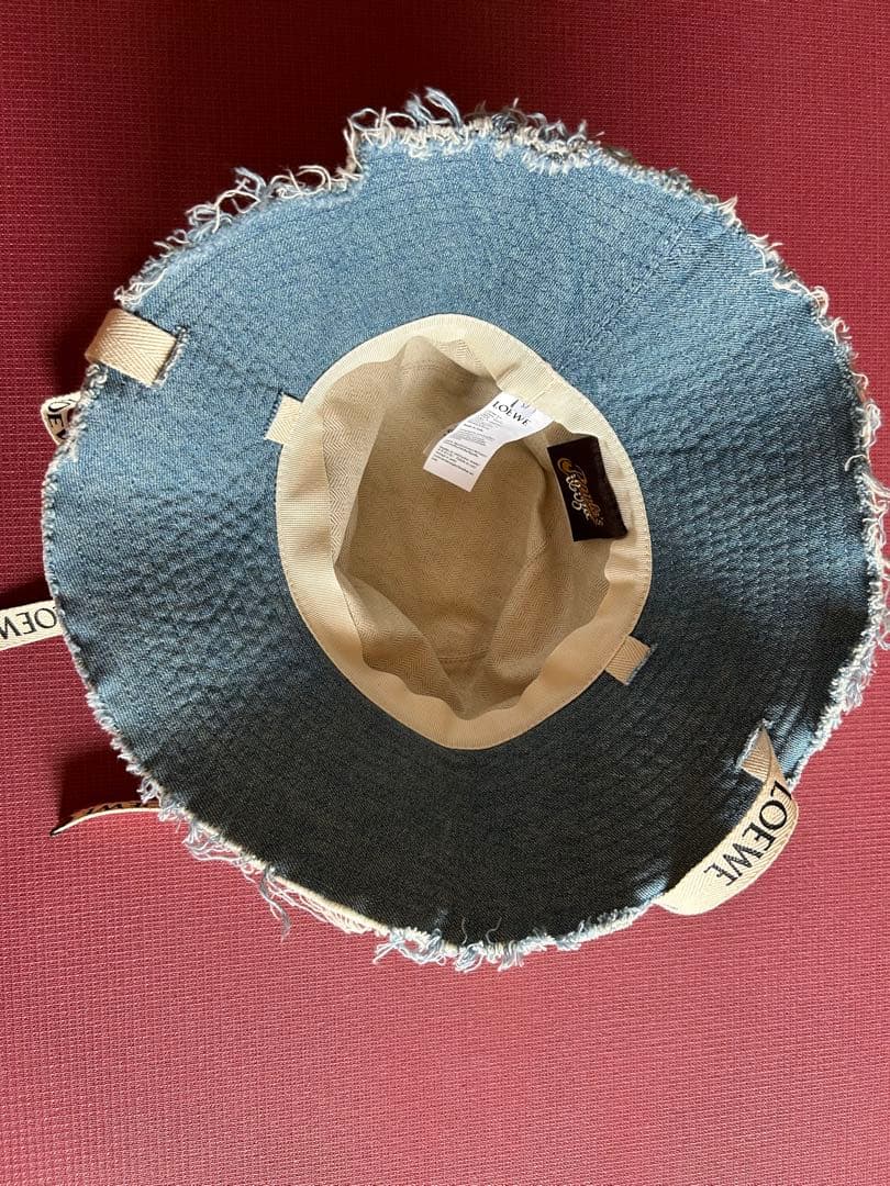 美品　LOEWE　ロエベ　フレイド フィッシャーマン ハット　デニム＆カーフ