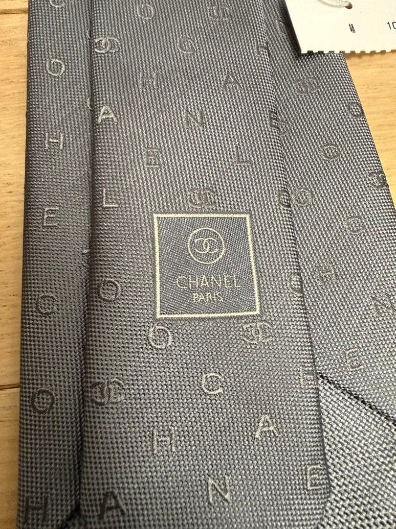 【新品】CHANEL シャネル ネクタイ グレー