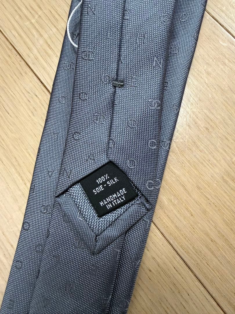 【新品】CHANEL シャネル ネクタイ グレー