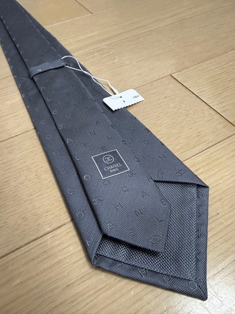 【新品】CHANEL シャネル ネクタイ グレー