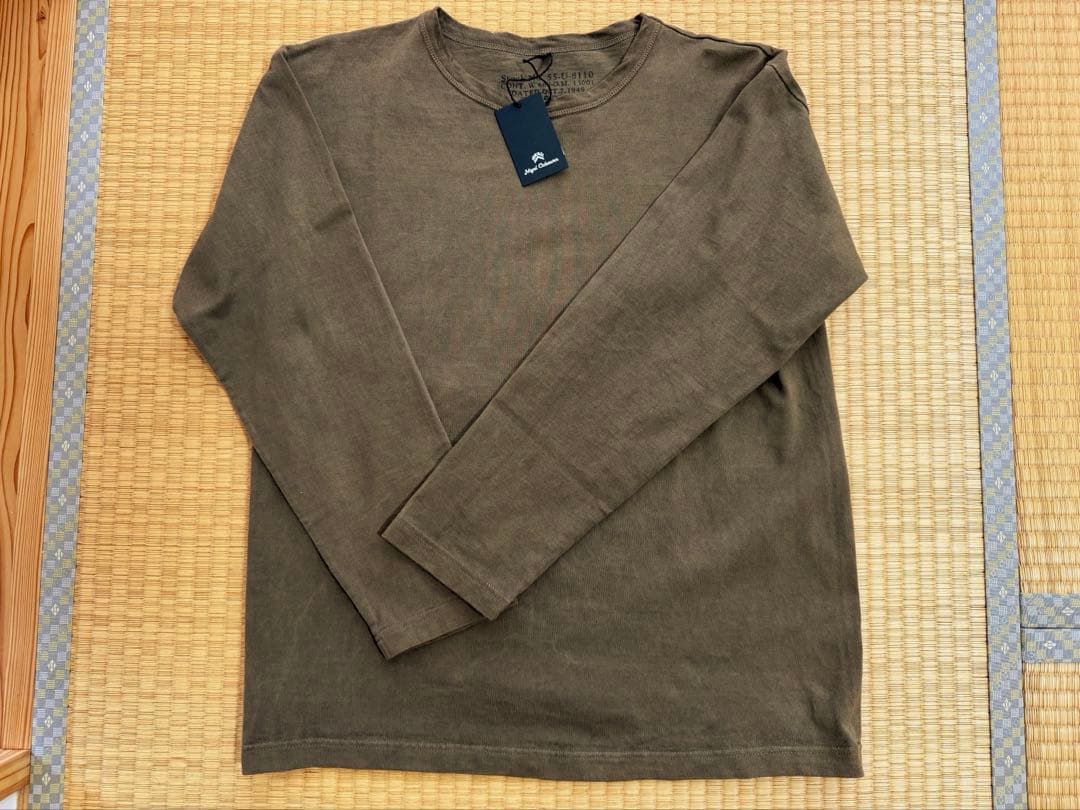 【新品タグ付】ナイジェルケーボンのロングスリーブシャツ-ピグメント