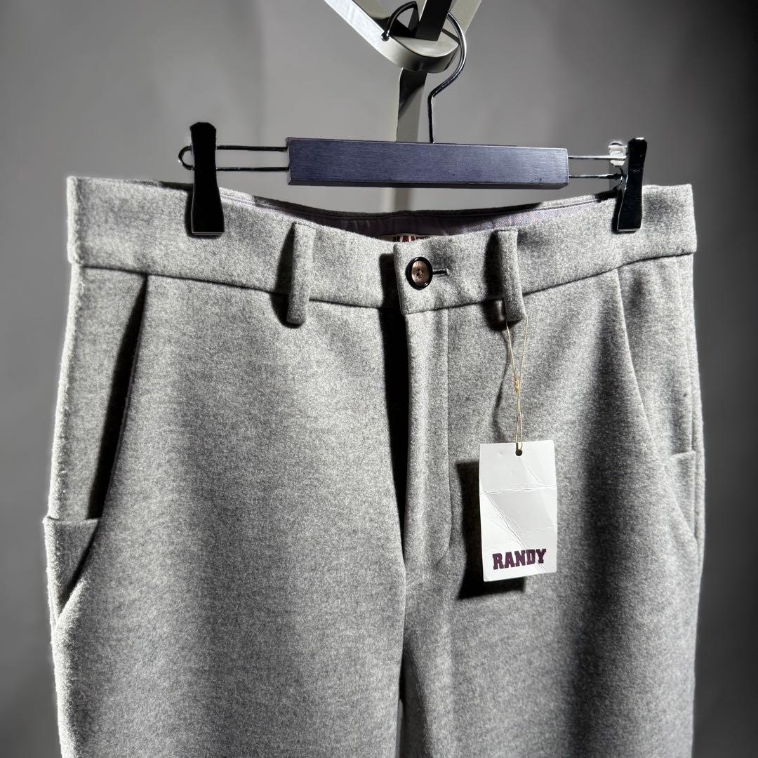 新品未使用品 RANDY Paul メルトンスラックス size2 ライトグレー