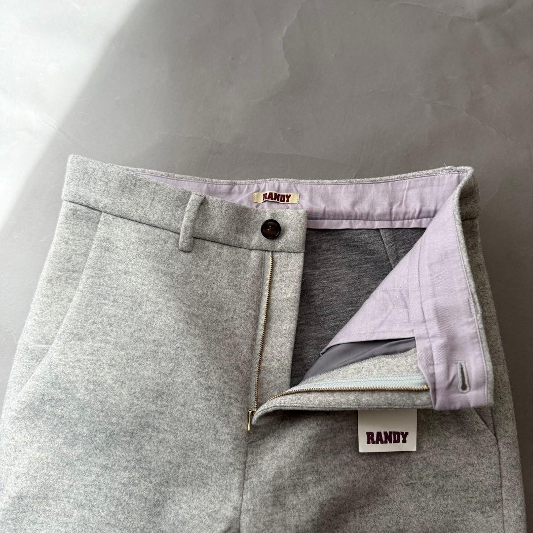 新品未使用品 RANDY Paul メルトンスラックス size2 ライトグレー