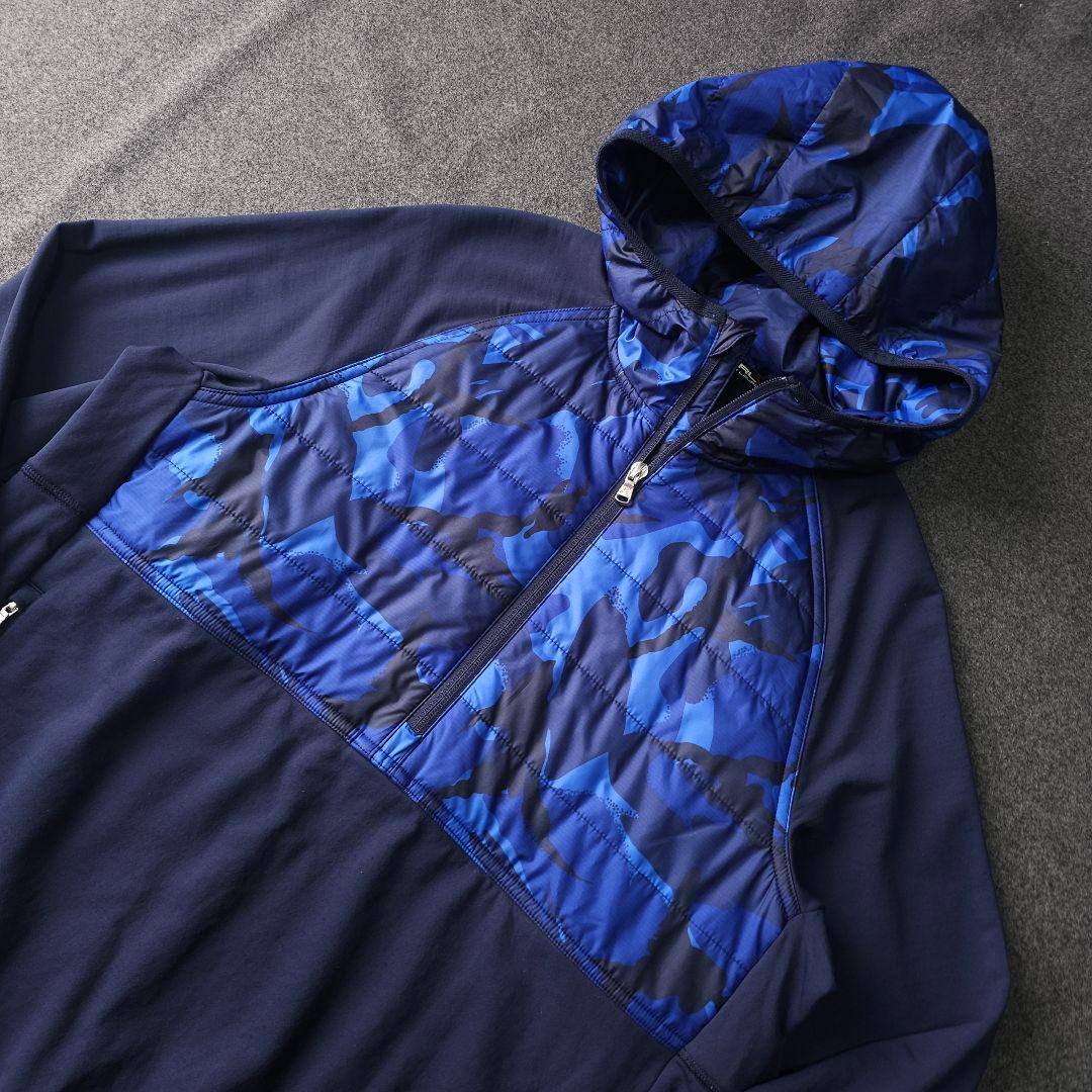 RLX ポロラルフローレン 中綿 異素材 カモフラ フーディブルゾンジャケットM