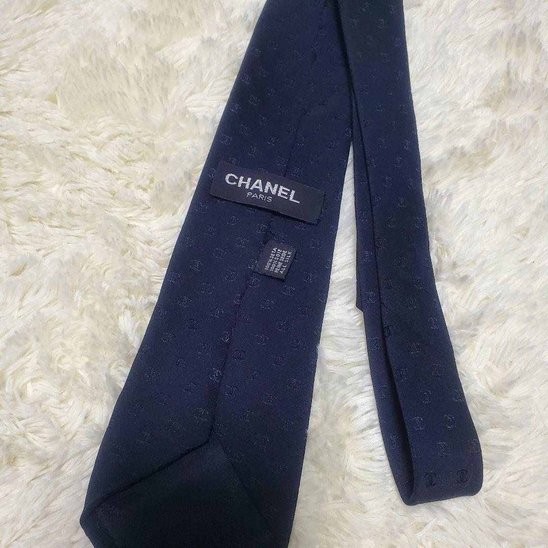 ✨美品✨シャネル ネクタイ ネイビー ココマーク 高級 ハイブランド フランス製