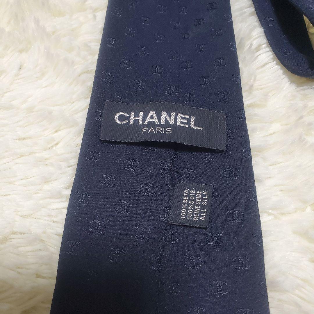 ✨美品✨シャネル ネクタイ ネイビー ココマーク 高級 ハイブランド フランス製