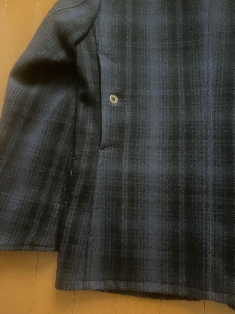 WOOLRICH ウールコート ネイビー チェック柄