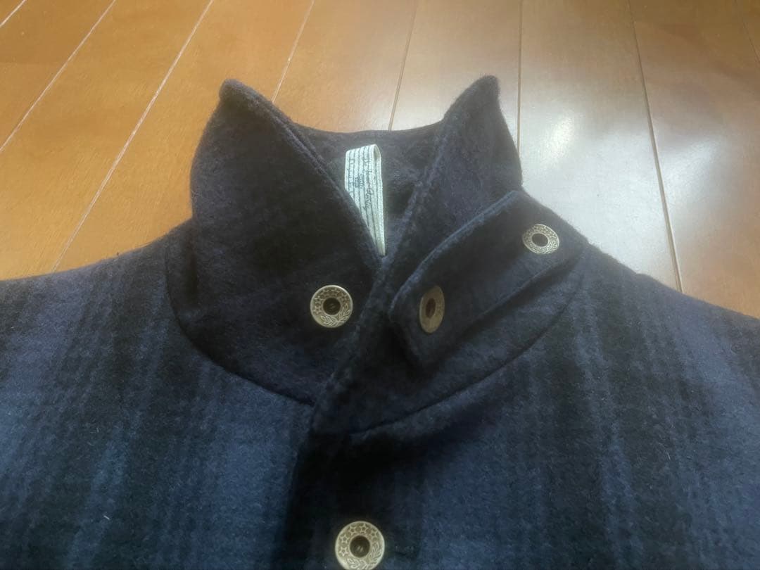 WOOLRICH ウールコート ネイビー チェック柄