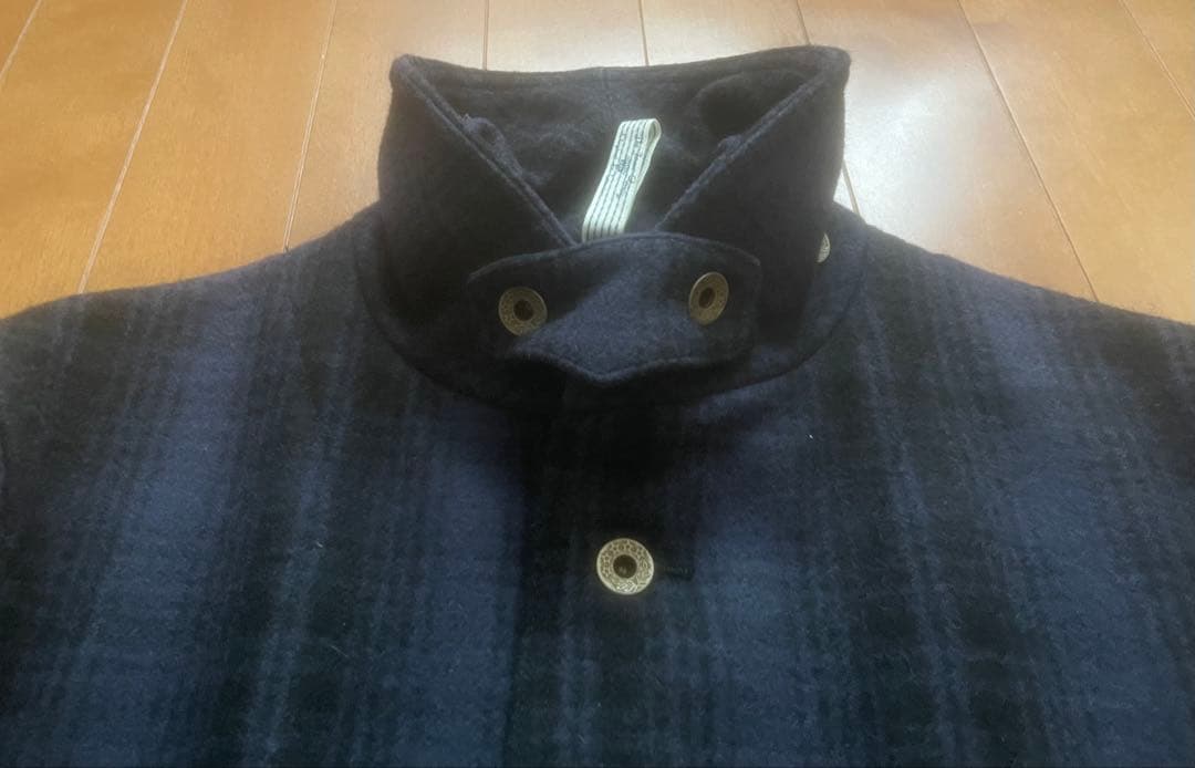 WOOLRICH ウールコート ネイビー チェック柄