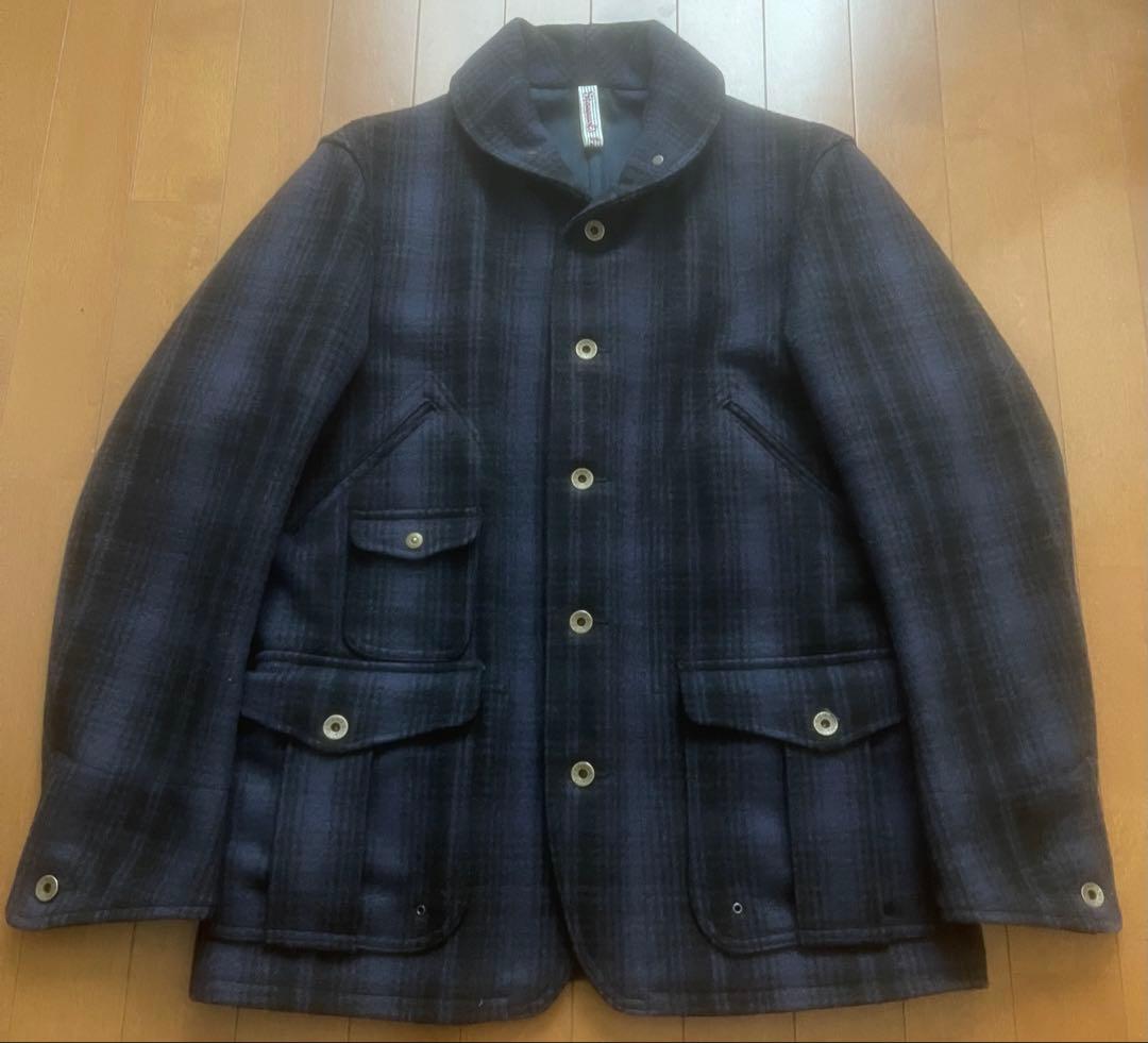 WOOLRICH ウールコート ネイビー チェック柄