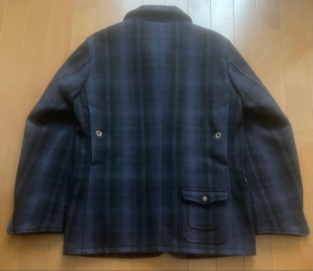WOOLRICH ウールコート ネイビー チェック柄