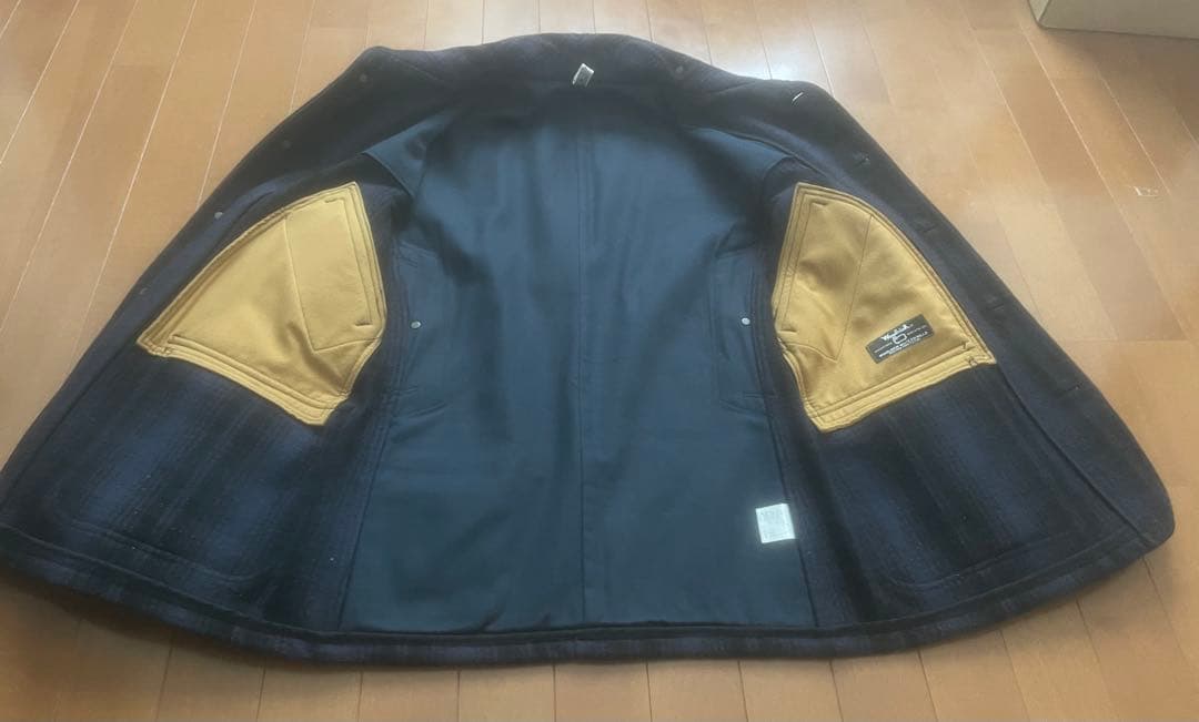 WOOLRICH ウールコート ネイビー チェック柄