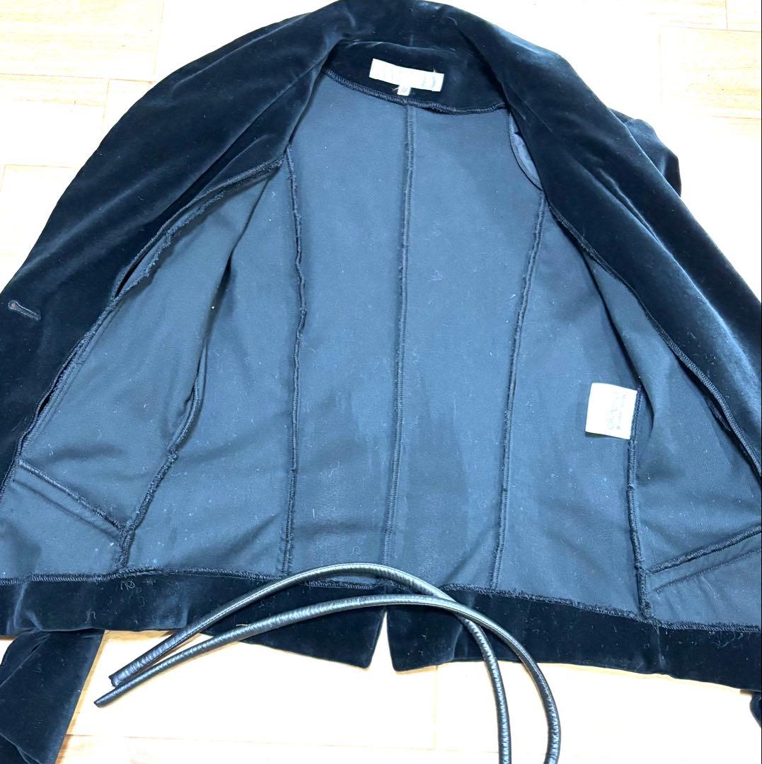 chantal thomass シャンタルトーマス　ベロアジャケットレザーベルト