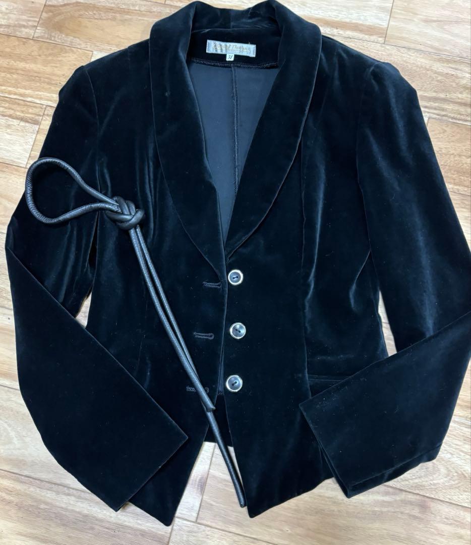 chantal thomass シャンタルトーマス　ベロアジャケットレザーベルト