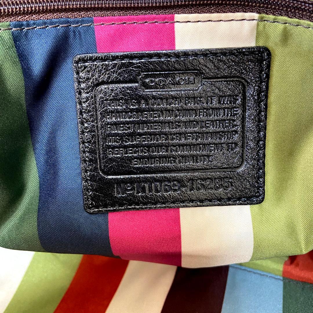 【美品】Coach Poppy 2way Bag Black 16285