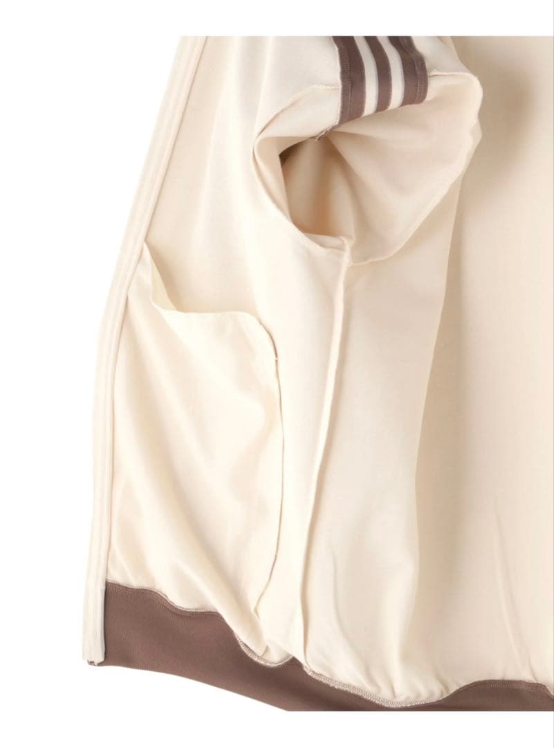 adidas アディダス 刺繍 トラックジャケット ジャージ ブラウンベージュ4