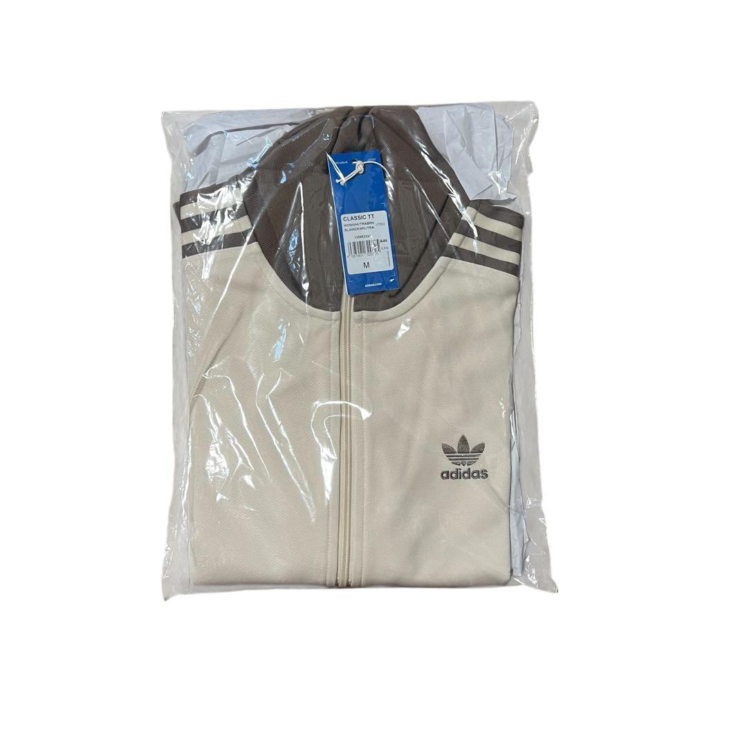 adidas アディダス 刺繍 トラックジャケット ジャージ ブラウンベージュ4