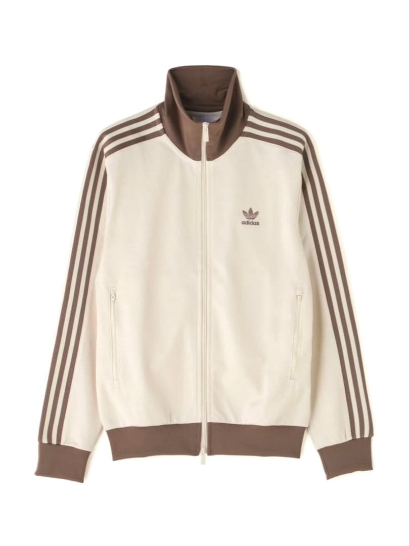 adidas アディダス 刺繍 トラックジャケット ジャージ ブラウンベージュ4