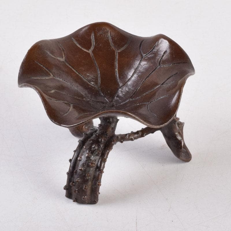 Mr.+Ms.Bean（廣上精一）作　銅製　蓮形　蓋置　共箱　V　8460