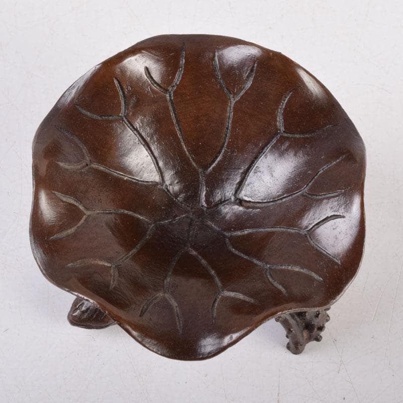 Mr.+Ms.Bean（廣上精一）作　銅製　蓮形　蓋置　共箱　V　8460