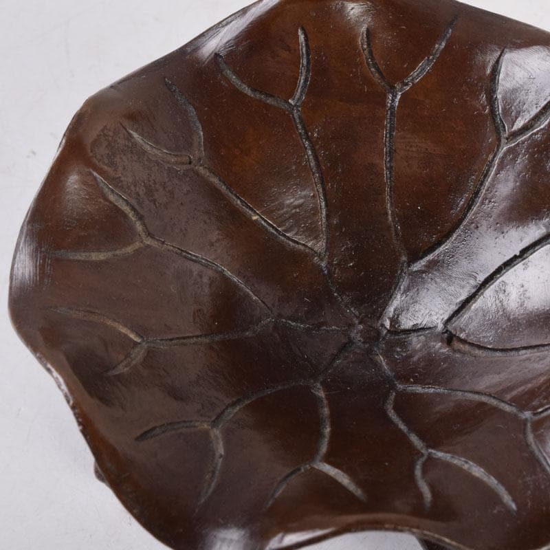 Mr.+Ms.Bean（廣上精一）作　銅製　蓮形　蓋置　共箱　V　8460