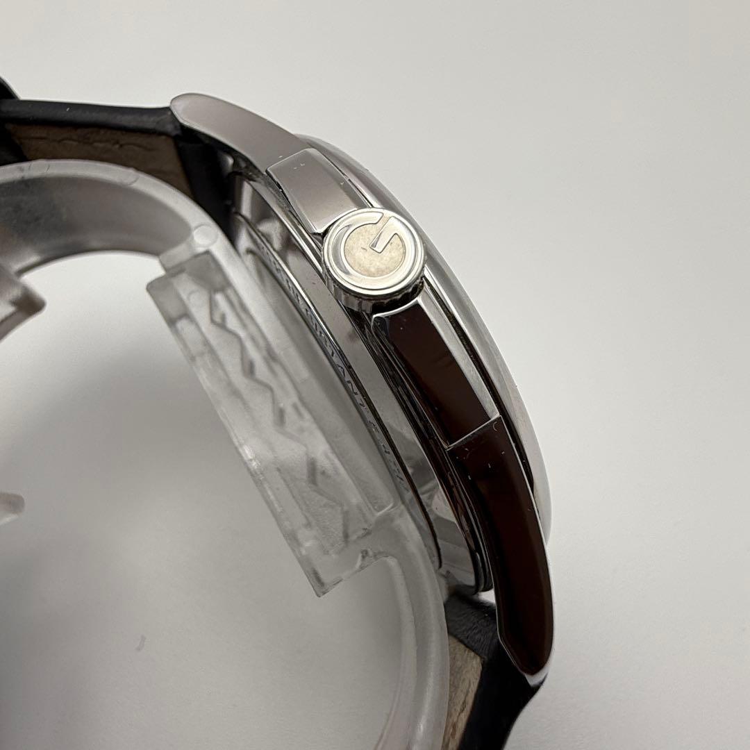 付属品有り GUCCI グッチ 時計 126.3 シルバー 革ベルト スモセコ