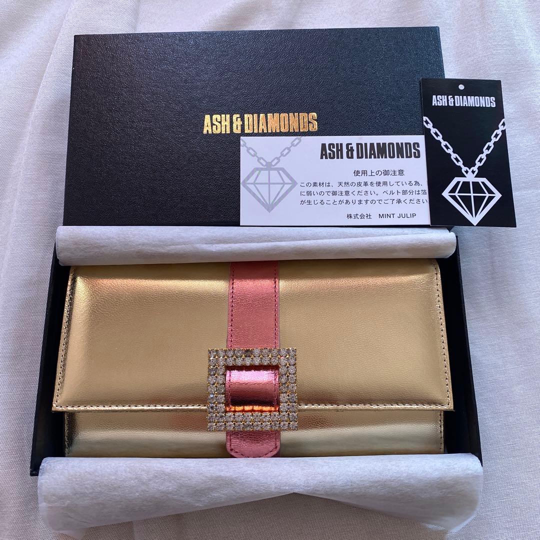激レア☆ ASH&DIAMONDS 長財布　ロングウォレット　ゴールド