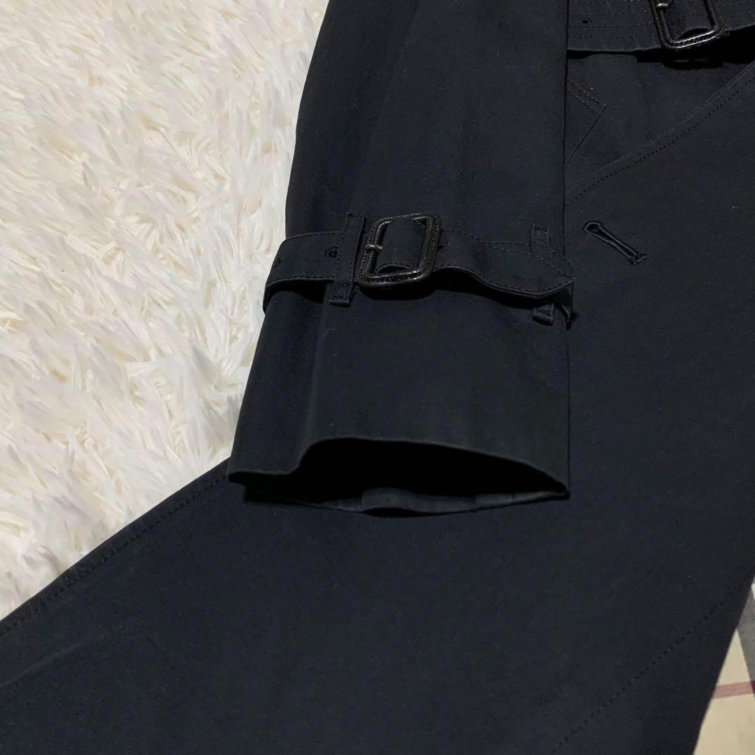 美品　バーバリーロンドン　トレンチコート　ノバチェック　ベルト付き　黒