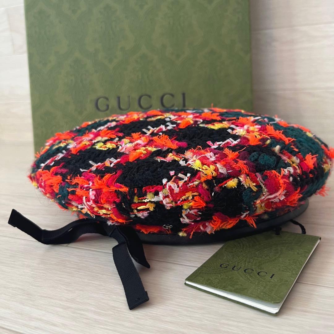 【未使用品】GUCCI グッチ ベレー帽 希少デザイン 箱付き レディース S