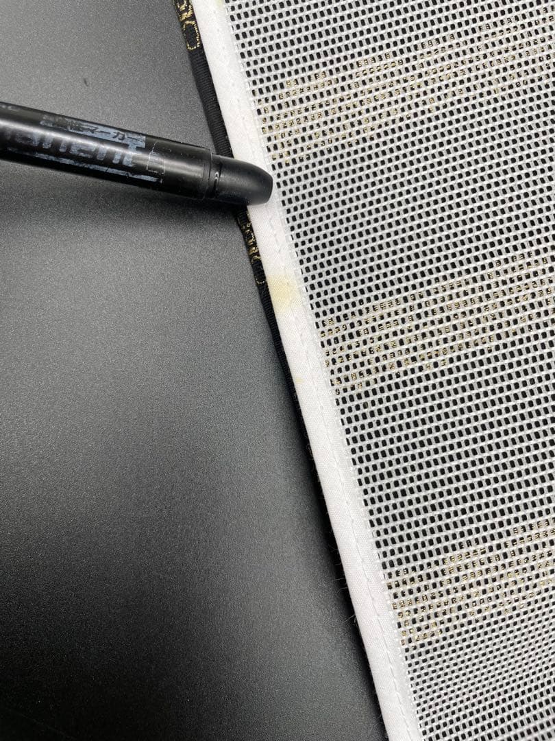 高級　正絹　◇ 作り帯　ワンタッチ　横段　黒地　金糸　幾何学模様　293