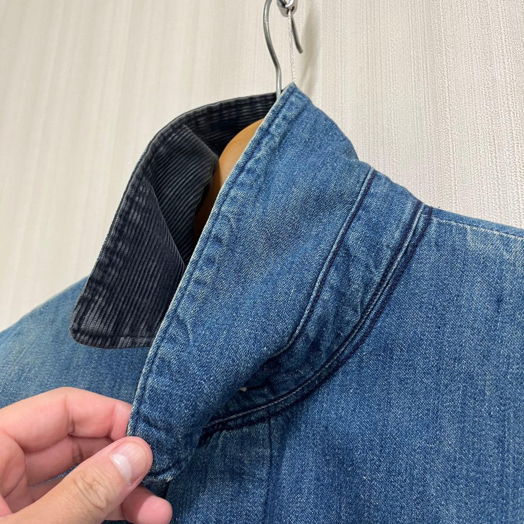 【vintage】 60s~70s ブランケット デニム カバーオール 36