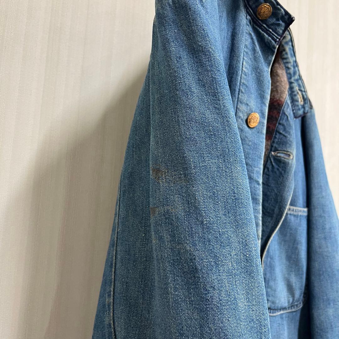 【vintage】 60s~70s ブランケット デニム カバーオール 36