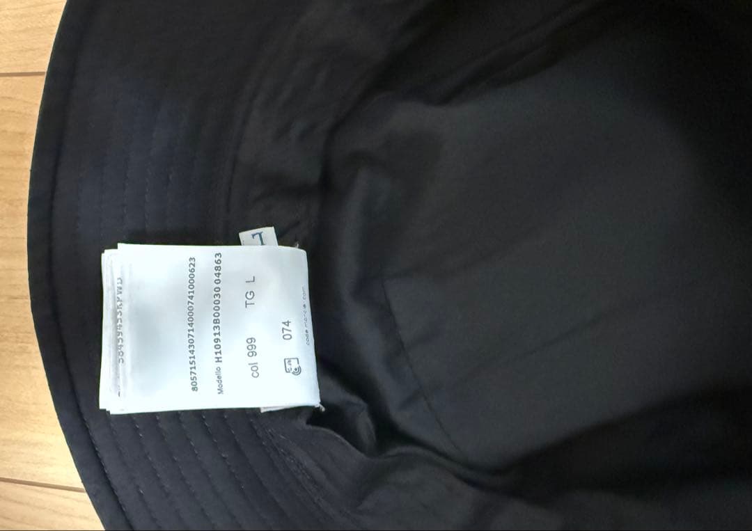 MONCLER ブラック バケットハット L