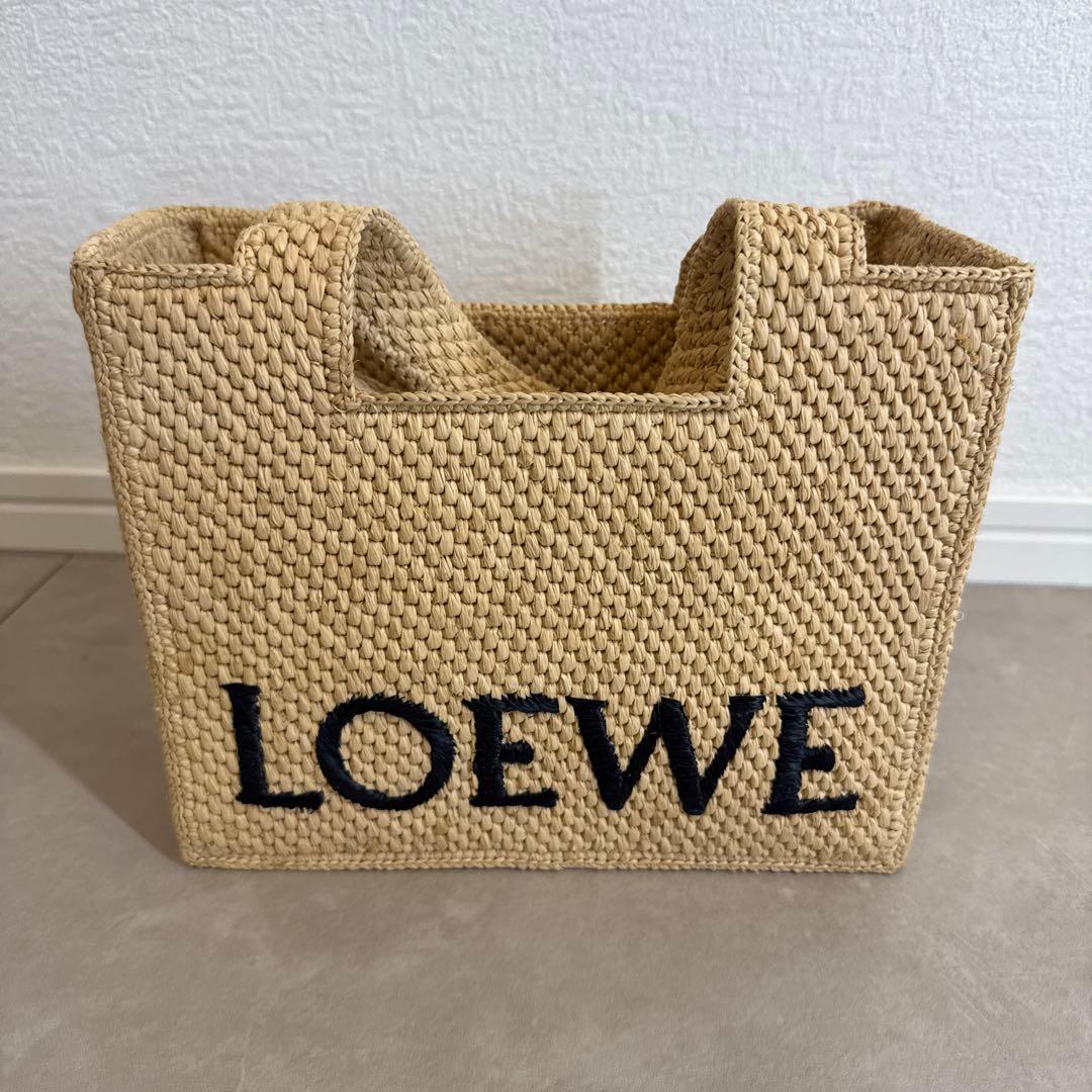【新品未使用】ロエベフォント トート ミニ（ラフィア）