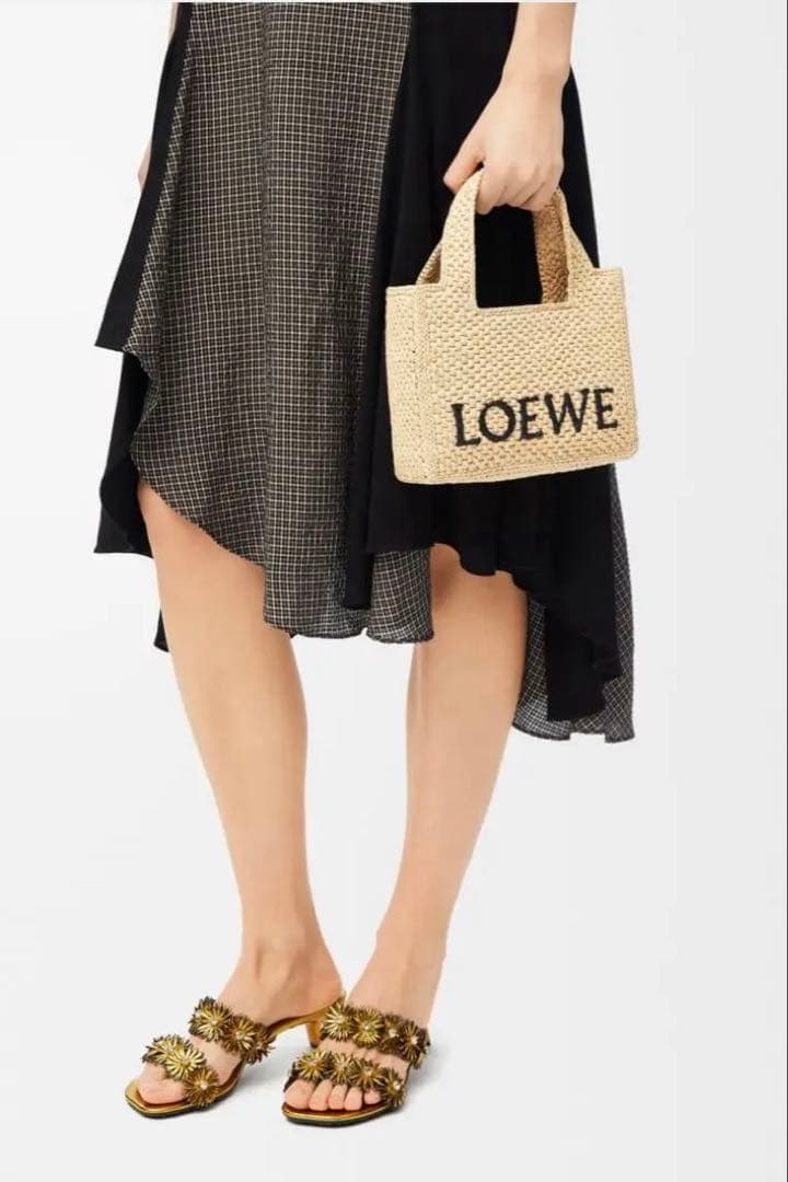 【新品未使用】ロエベフォント トート ミニ（ラフィア）