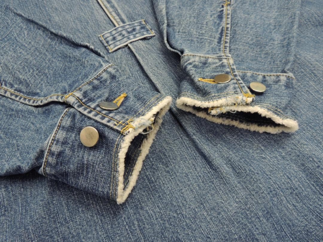 ASTRAET ウォッシュ加工 インディゴ デニム スキッパー ワンピース